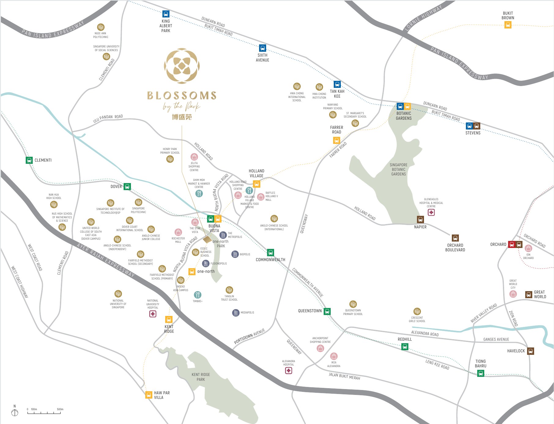 Blossoms By The Park location map