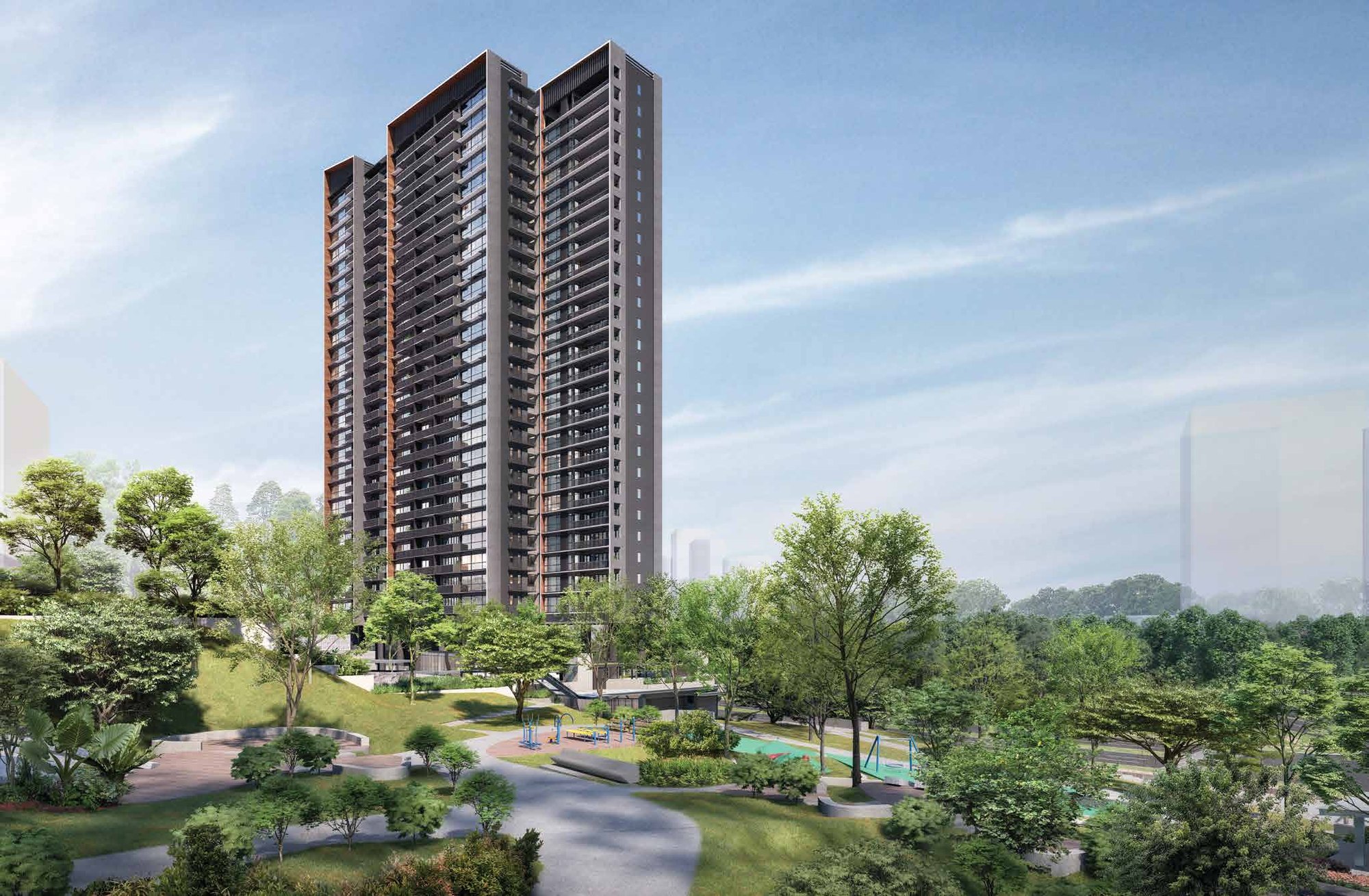 one-north Park beside the tower