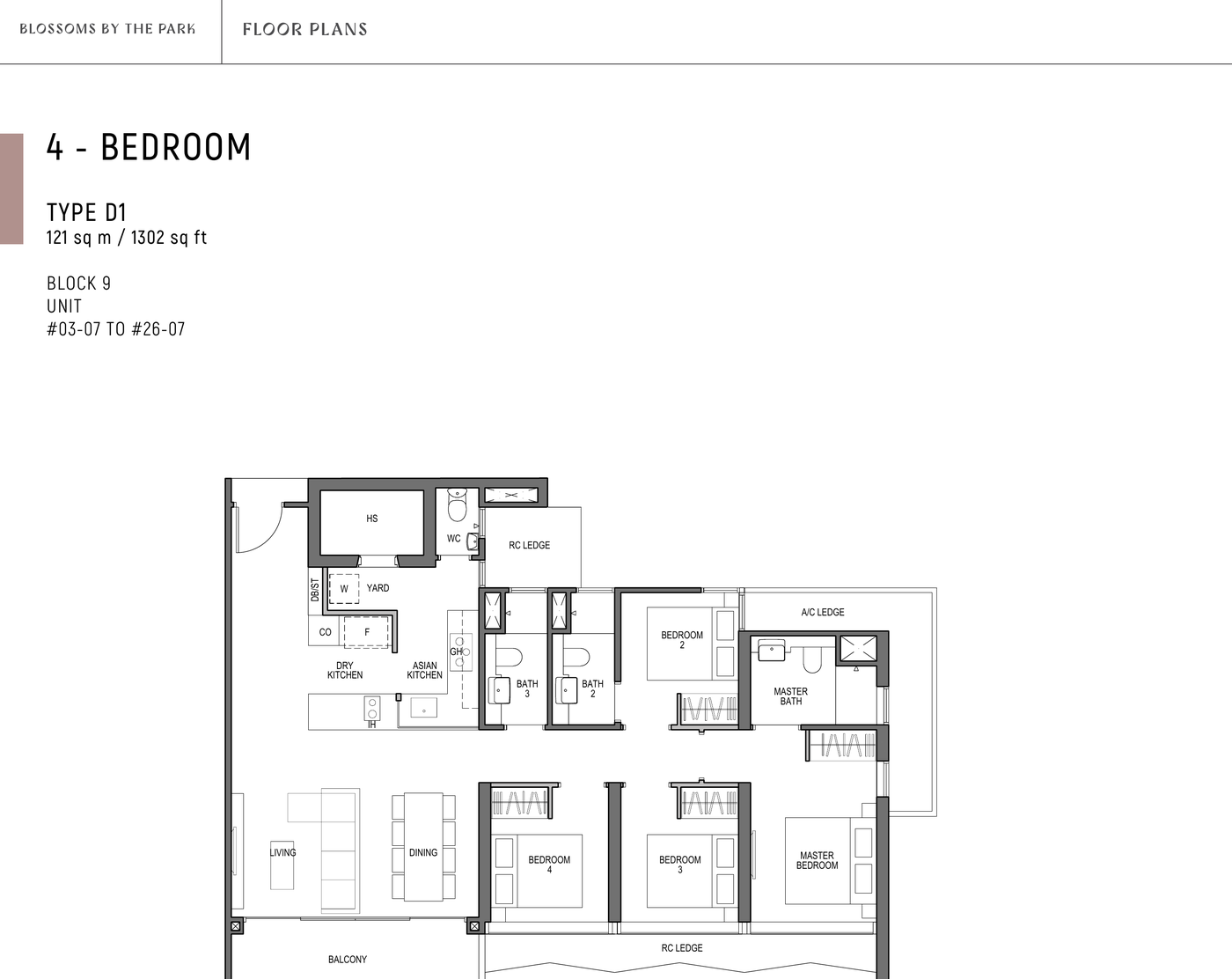 Type D1 floor plan